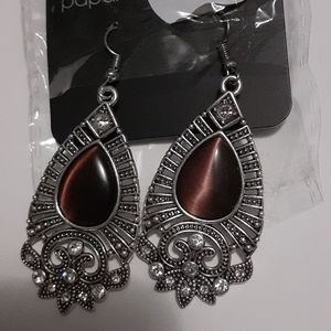 Moonstone earrings purple